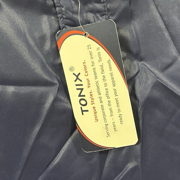 Vintage Tonix Men's Navy Blue Nylon Pullover Windbreaker Rain Jacket Men 2XL NWT - Picture 5 of 8